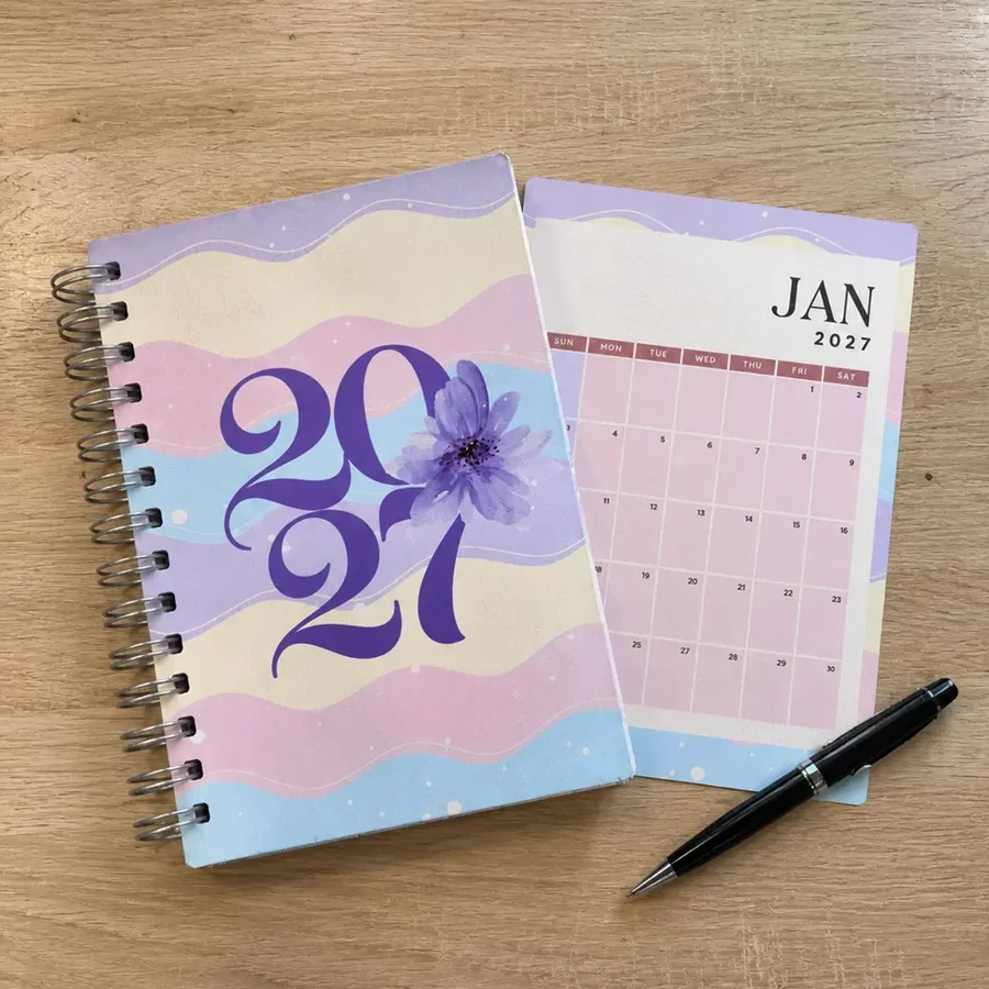 Finished printed planner